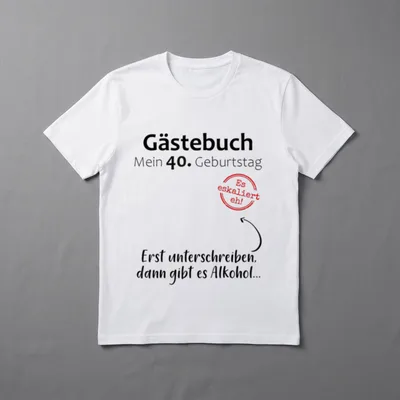 40. Geburtstag Mann Frau T-Shirt 0090 – Klassisches T-Shirt in Schwarz