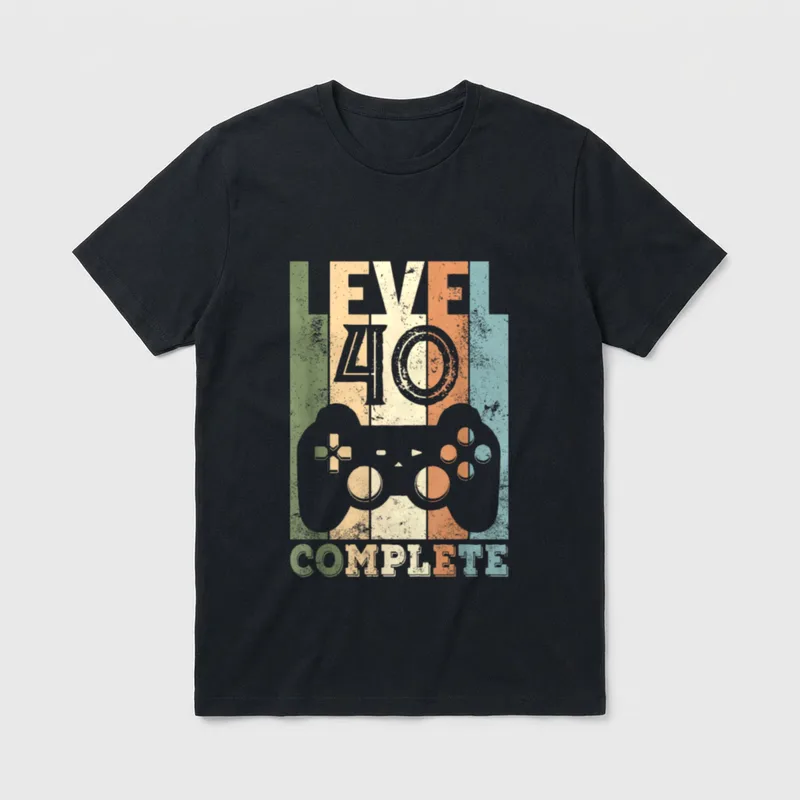 40. Geburtstag Mann Frau T-Shirt 0106 – Klassisches T-Shirt in Schwarz