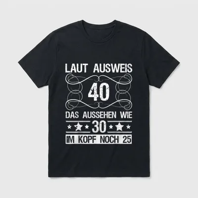40 Jahre Geburtstag Mann T-Shirt – Klassisches T-Shirt in Schwarz