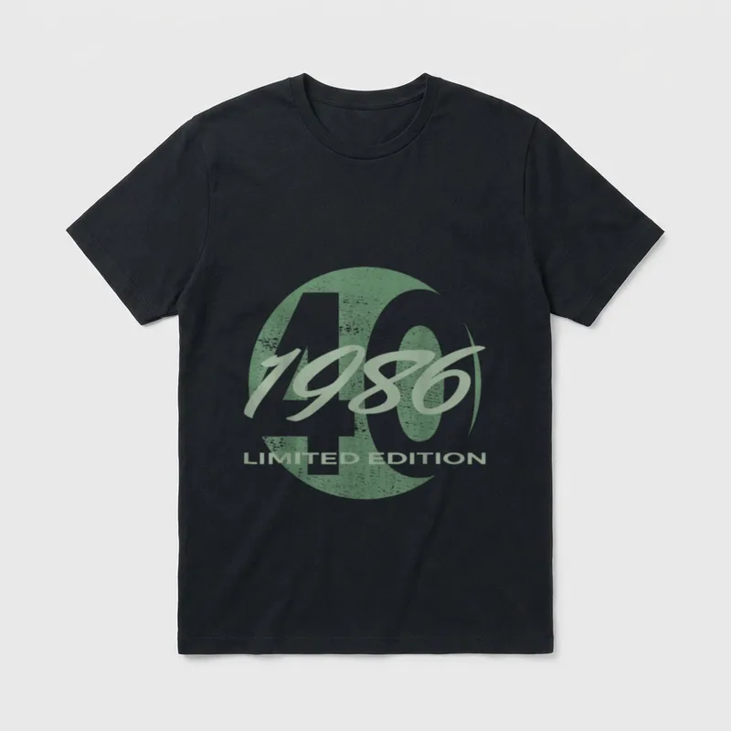 40. Geburtstag Mann Frau T-Shirt 0119 – Klassisches T-Shirt in Schwarz