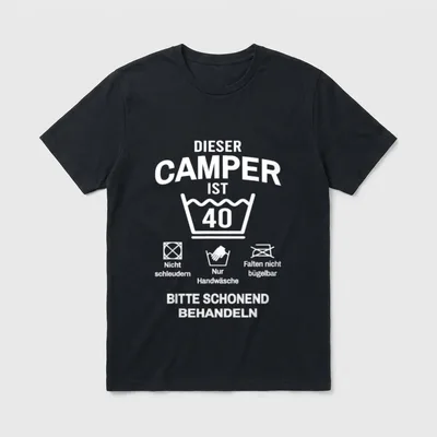 Camper 40. Geburtstag Camping T-Shirt – Klassisches T-Shirt in Schwarz