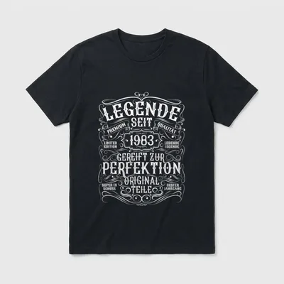 1983 Vintage Legend 40 T-Shirt – Klassisches T-Shirt in Schwarz