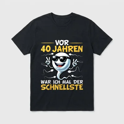 Vierzig Jahre alt T-Shirt – Klassisches T-Shirt in Schwarz