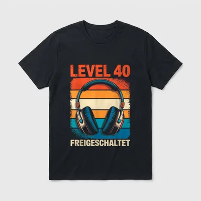 40. Geburtstag Mann Frau T-Shirt 0139 – Klassisches T-Shirt in Schwarz