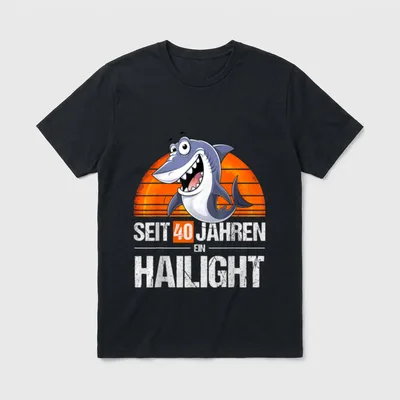 Seit 40 Jahren T-Shirt – Klassisches T-Shirt in Schwarz