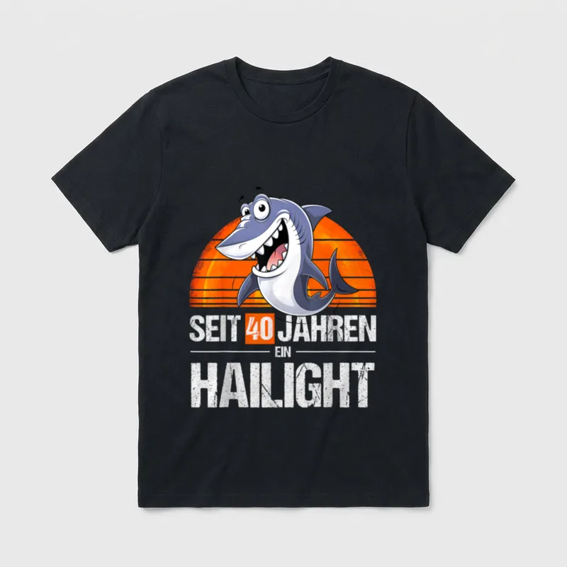 Seit 40 Jahren T-Shirt – Klassisches T-Shirt in Schwarz