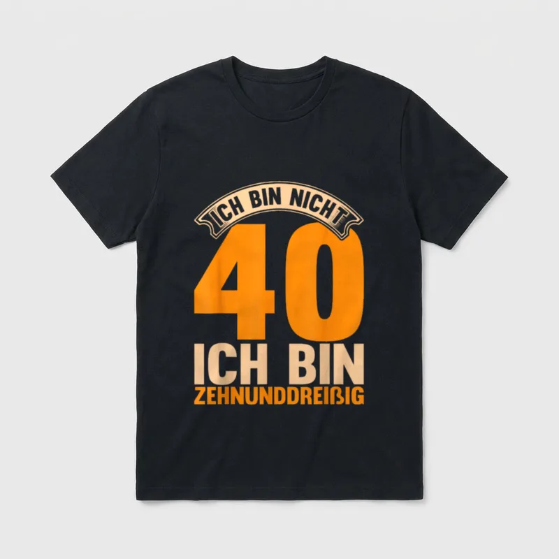 40ter 40 Mann Lustiger Spruch T-Shirt – Klassisches T-Shirt in Schwarz