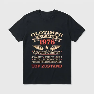Oldtimer Baujahr Special Edition Gewartet T-Shirt – Klassisches T-Shirt in Schwarz