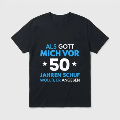50. Geburtstag Mann Frau T-Shirt 0021 – Klassisches T-Shirt in Schwarz