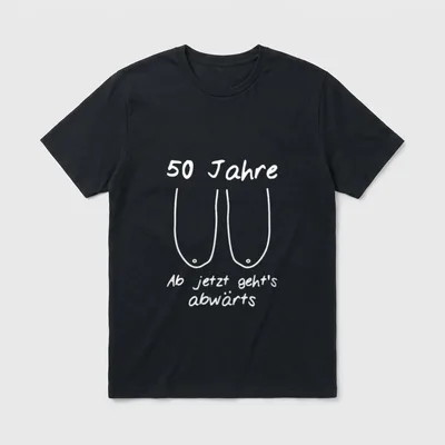 50. Geburtstag Frau Lustig Spruch T-Shirt – Klassisches T-Shirt in Schwarz