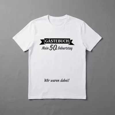 50. Geburtstag 50 Jahre Gästebuch T-Shirt – Klassisches T-Shirt in Schwarz