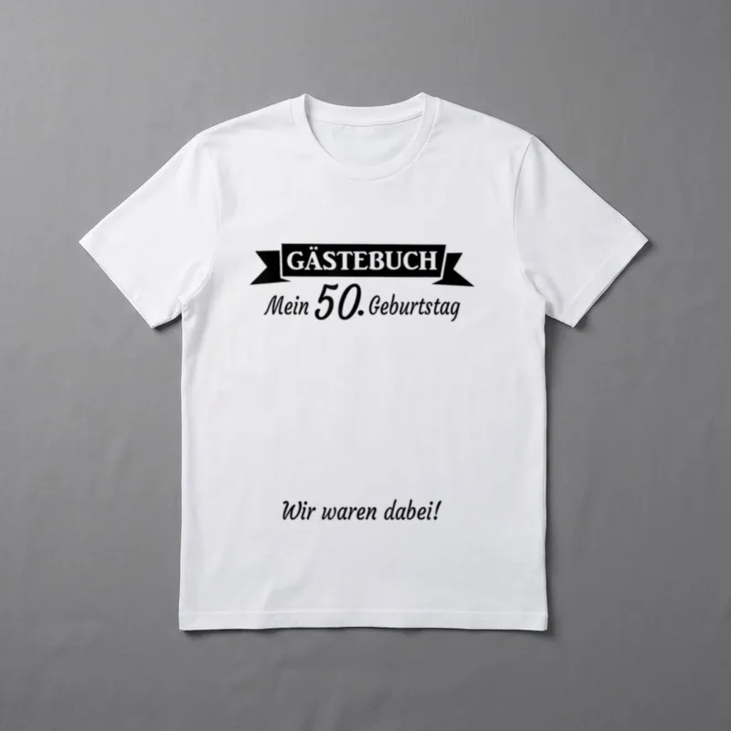 50. Geburtstag 50 Jahre Gästebuch T-Shirt – Klassisches T-Shirt in Schwarz