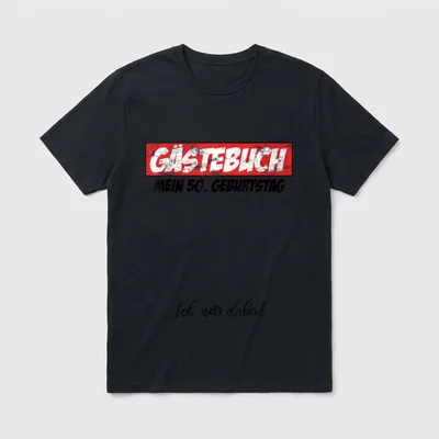 Gästebuch Mein Geburtstag 50. Geburtstag T-Shirt – Klassisches T-Shirt in Schwarz