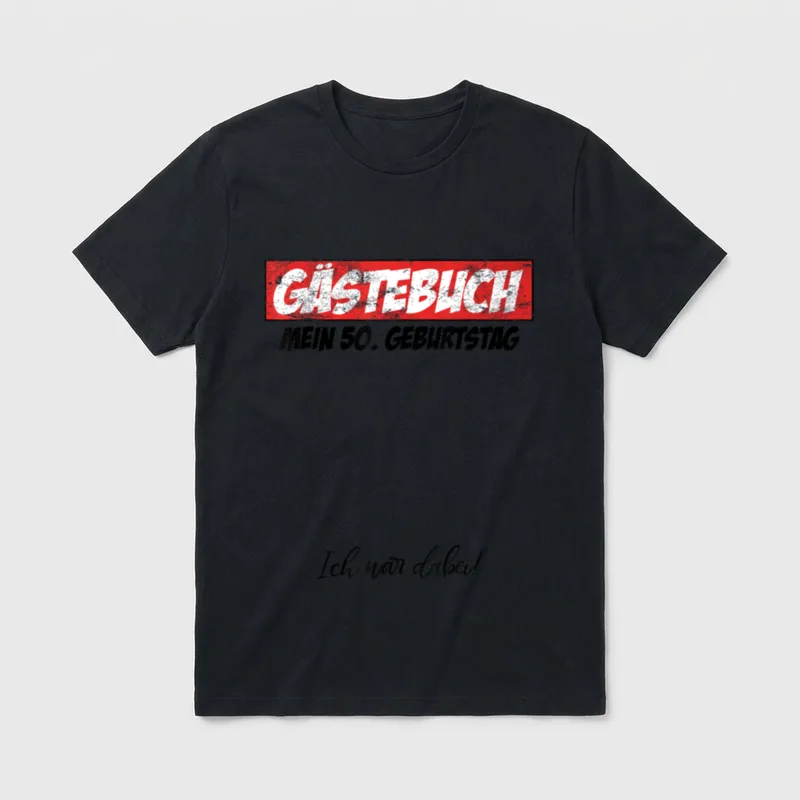Gästebuch Mein Geburtstag 50. Geburtstag T-Shirt – Klassisches T-Shirt in Schwarz