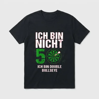 Bullseye Darts Shirt – Klassisches T-Shirt in Schwarz