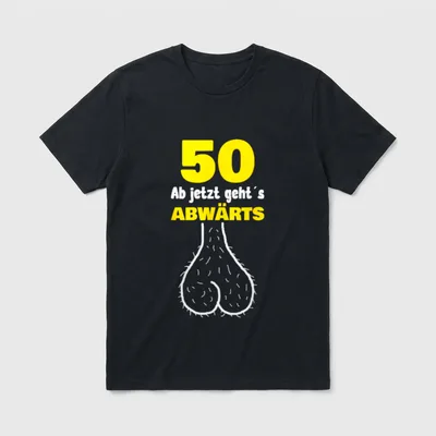 50. Geburtstag Ab jetzt T-Shirt – Klassisches T-Shirt in Schwarz