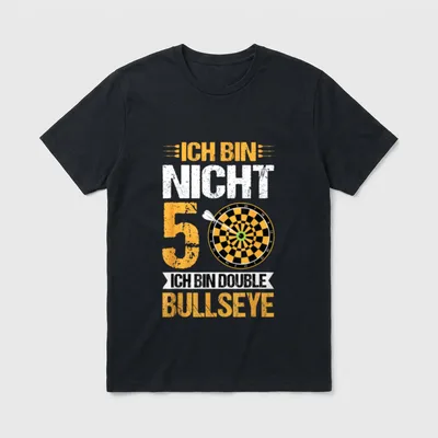 50. Geburtstag lustiger Dart T-Shirt – Klassisches T-Shirt in Schwarz