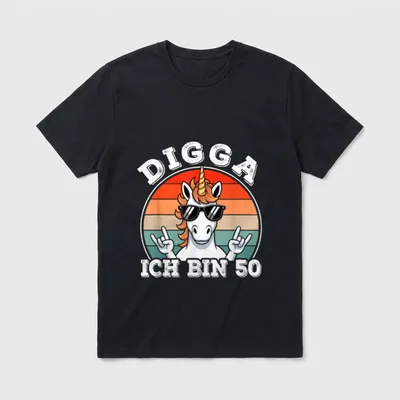 50. Geburtstag Mann lustig Digga T-Shirt – Klassisches T-Shirt in Schwarz