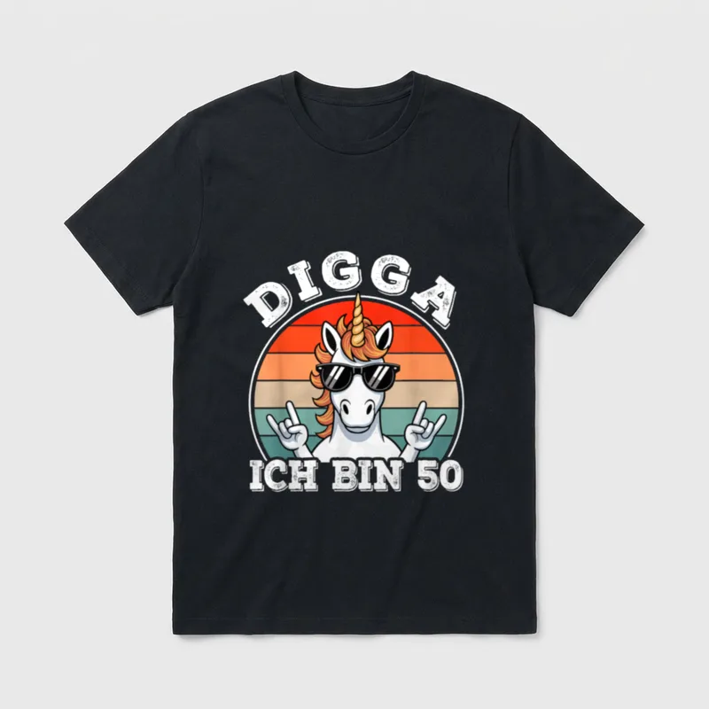 50. Geburtstag Mann lustig Digga T-Shirt – Klassisches T-Shirt in Schwarz