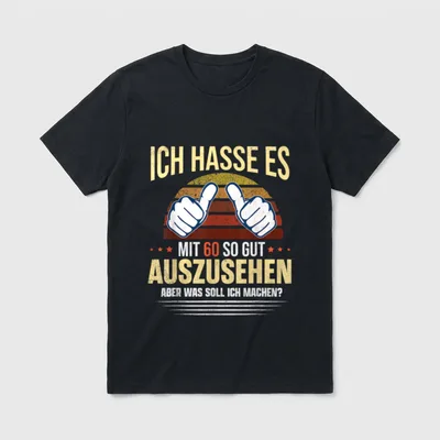 T-Shirt zum 60 Geburtstag Frau – Klassisches T-Shirt in Schwarz