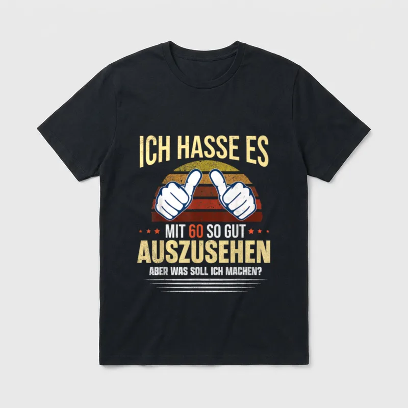 T-Shirt zum 60 Geburtstag Frau – Klassisches T-Shirt in Schwarz