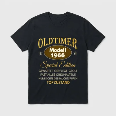 Oldtimer Modell Special Edition T-Shirt – Klassisches T-Shirt in Schwarz