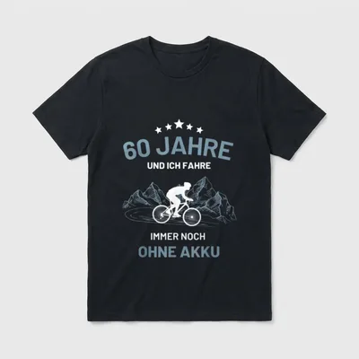 T-Shirt mit Fahrrad Aufdruck Damen – Klassisches T-Shirt in Schwarz
