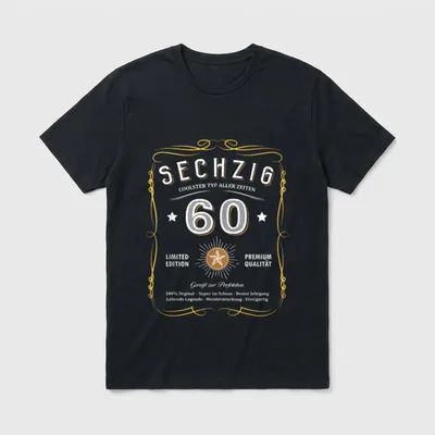 1961 Geburtstag Männer 60 T-Shirt – Klassisches T-Shirt in Schwarz