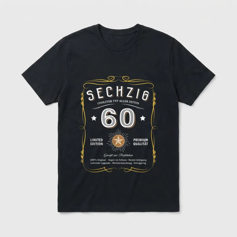 1961 Geburtstag Männer 60 T-Shirt – Klassisches T-Shirt in Schwarz