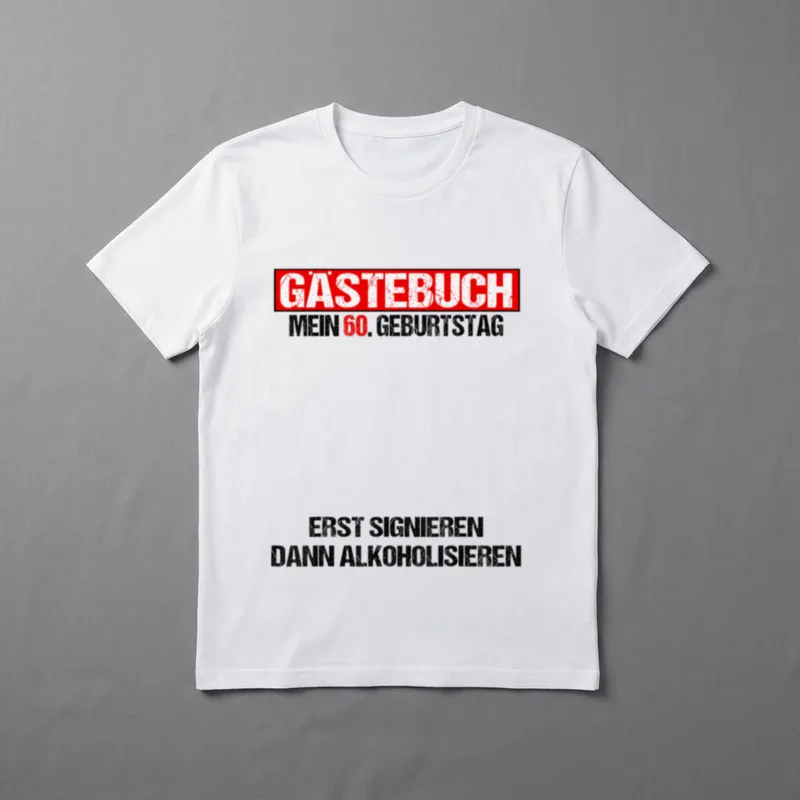 Geburtstag Signieren Trinken T-Shirt – Klassisches T-Shirt in Schwarz