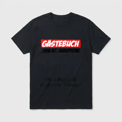 Wer unterschreibt Schnaps T-Shirt – Klassisches T-Shirt in Schwarz