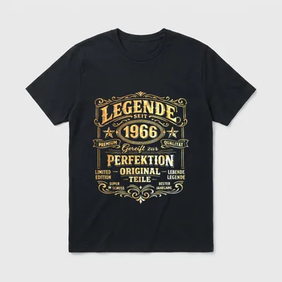 Premium Qualität Gereift T-Shirt – Klassisches T-Shirt in Schwarz
