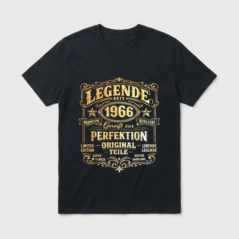 Premium Qualität Gereift T-Shirt – Klassisches T-Shirt in Schwarz