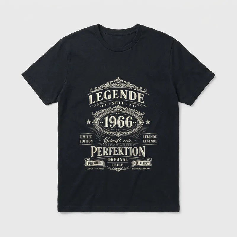 Legende Seit Gereift T-Shirt – Klassisches T-Shirt in Schwarz