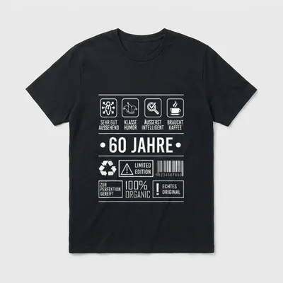 60. Geburtstag Spruch Lustig 60 Jahre T-Shirt – Klassisches T-Shirt in Schwarz