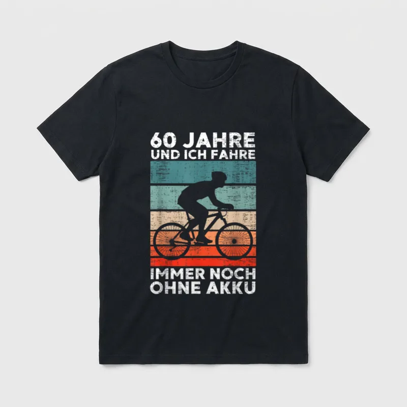 60. Geburtstag 60 Jahre Fahrrad T-Shirt – Klassisches T-Shirt in Schwarz