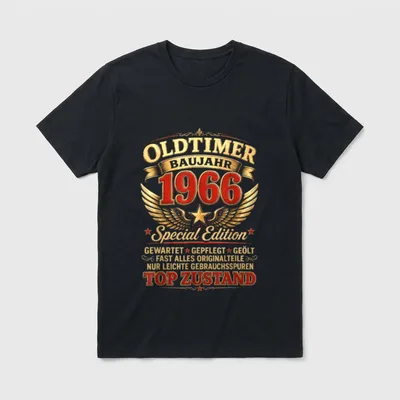 Oldtimer Baujahr Special Edition 60. Geburtstag T-Shirt – Klassisches T-Shirt in Schwarz