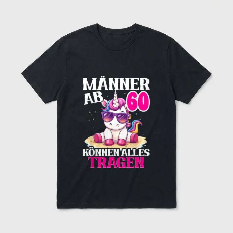 Männer Ab 60 Können T-Shirt – Klassisches T-Shirt in Schwarz