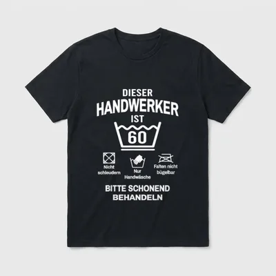 60. Geburtstag Handwerker Lustig T-Shirt – Klassisches T-Shirt in Schwarz