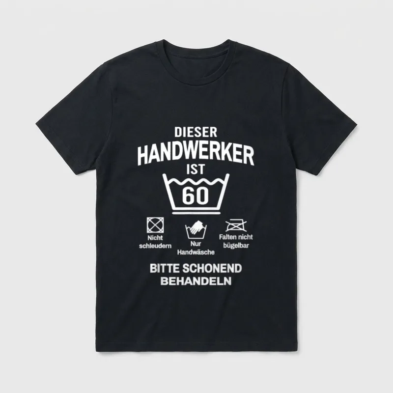 60. Geburtstag Handwerker Lustig T-Shirt – Klassisches T-Shirt in Schwarz