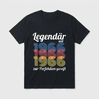 zur Perfektion gereift T-Shirt – Klassisches T-Shirt in Schwarz
