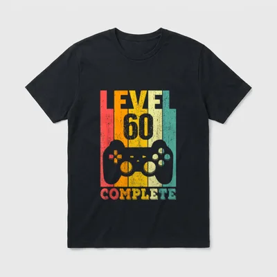Level Complete 60. Geburtstag T-Shirt – Klassisches T-Shirt in Schwarz