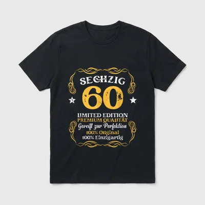 Geburtstag Männer 60 Jahre Lustig T-Shirt – Klassisches T-Shirt in Schwarz
