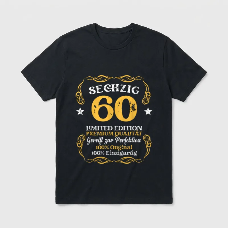 Geburtstag Männer 60 Jahre Lustig T-Shirt – Klassisches T-Shirt in Schwarz
