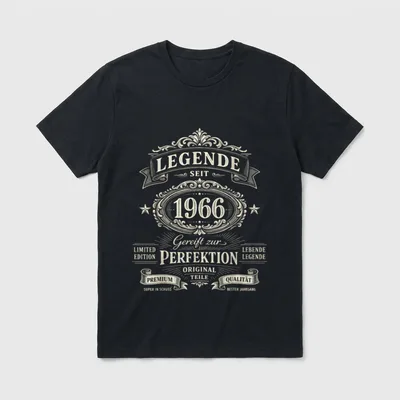 Legende Seit Gereift zur Perfektion T-Shirt – Klassisches T-Shirt in Schwarz