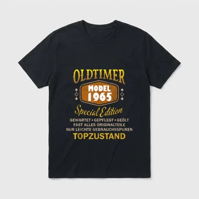 Oldtimer im Alter T-Shirt – Klassisches T-Shirt in Schwarz