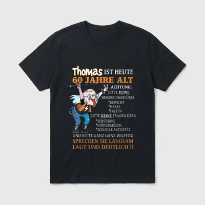 Geburtstag Thomas 60 Jahre T-Shirt – Klassisches T-Shirt in Schwarz