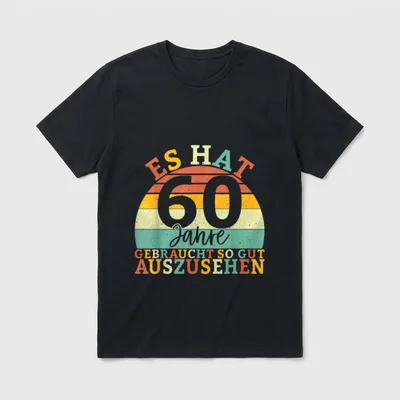 Lustiges Alte Leute 60. T-Shirt – Klassisches T-Shirt in Schwarz