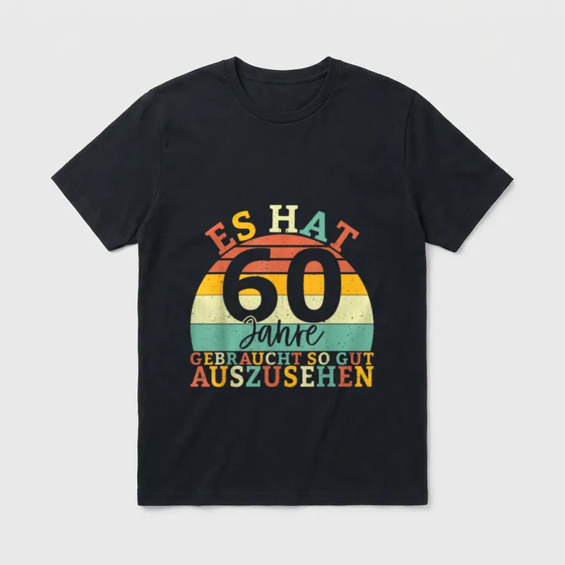 Lustiges Alte Leute 60. T-Shirt – Klassisches T-Shirt in Schwarz