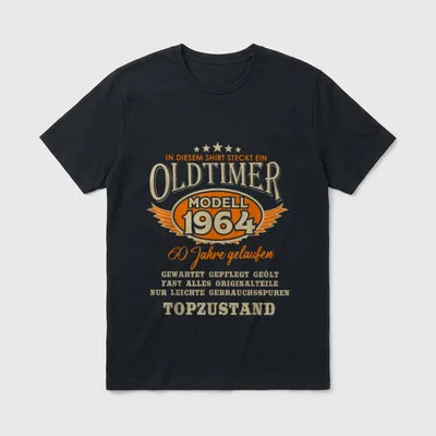 60. Geburtstag Oldtimer 1964 T-Shirt – Oldtimer Modell 1964, 60 Jahre gelaufen, Topzustand – Klassisches T-Shirt in Schwarz